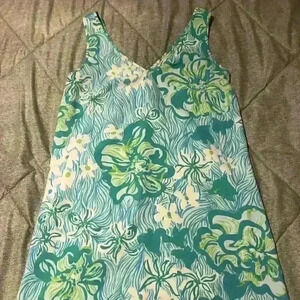 Lilly Pulitzer Palmetto Lagoon Green Sleeveless V-Neck Dress